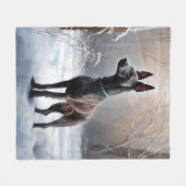 Xoloitzcuintli Lass es Weihnachten Fleecedecke (Vorderseite (Horizontal))