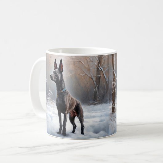 Xoloitzcuintli Lass es Weihnachten Kaffeetasse (Vorderseite Links)