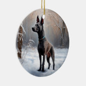 Xoloitzcuintli Lass es Weihnachten Keramik Ornament (Rechts)