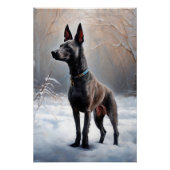 Xoloitzcuintli Lass es Weihnachten Poster (Vorderseite)