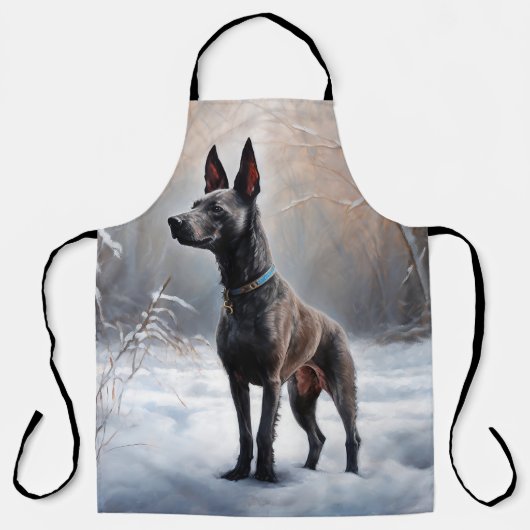 Xoloitzcuintli Lass es Weihnachten Schürze (Vorderseite)