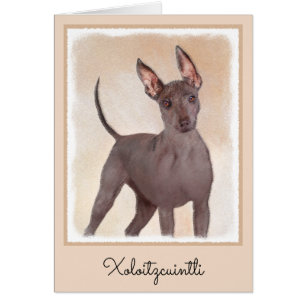 Xoloitzcuintli Malerei - Niedliche Original Dog Ar