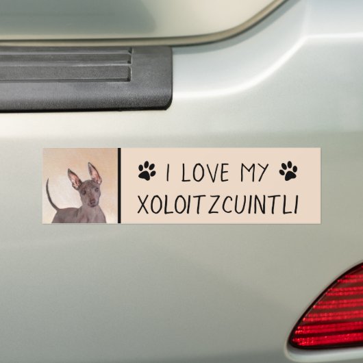 Xoloitzcuintli Malerei - Niedliche Original Dog Ar Autoaufkleber (Auf Auto)
