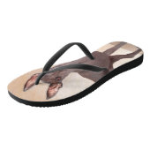 Xoloitzcuintli Malerei - Niedliche Original Dog Ar Badesandalen (Schrägansicht)