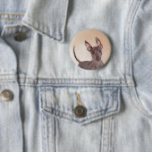 Xoloitzcuintli Malerei - Niedliche Original Dog Ar Button (Beispiel)