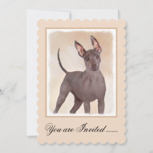 Xoloitzcuintli Malerei - Niedliche Original Dog Ar Einladung