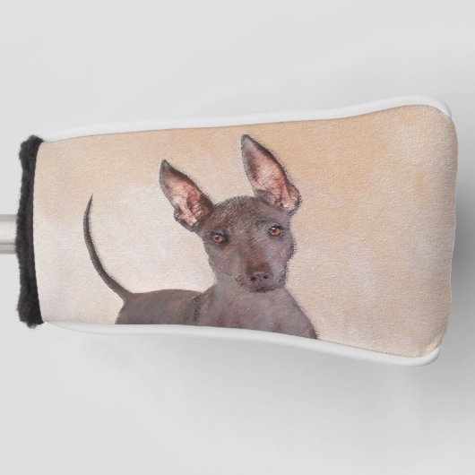 Xoloitzcuintli Malerei - Niedliche Original Dog Ar Golf Headcover (Vorderseite)