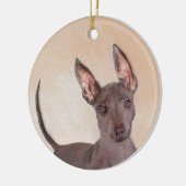 Xoloitzcuintli Malerei - Niedliche Original Dog Ar Keramik Ornament (Links)