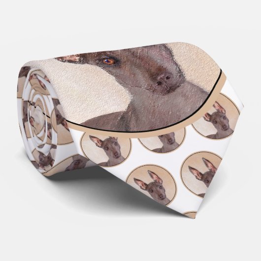 Xoloitzcuintli Malerei - Niedliche Original Dog Ar Krawatte (Gerollt)