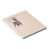 Xoloitzcuintli Malerei - Niedliche Original Dog Ar Notizblock (angewinkelt)