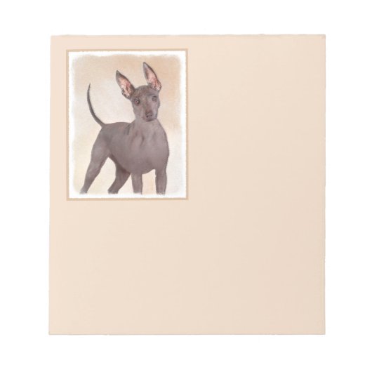 Xoloitzcuintli Malerei - Niedliche Original Dog Ar Notizblock (Vorderseite)