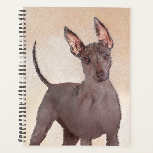 Xoloitzcuintli Malerei - Niedliche Original Dog Ar Planer (Vorderseite)