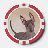 Xoloitzcuintli Malerei - Niedliche Original Dog Ar Pokerchips (Vorderseite)