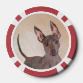 Xoloitzcuintli Malerei - Niedliche Original Dog Ar Pokerchips (Rückseite)