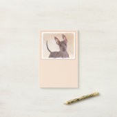 Xoloitzcuintli Malerei - Niedliche Original Dog Ar Post-it Klebezettel (Auf Schreibtisch)