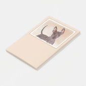 Xoloitzcuintli Malerei - Niedliche Original Dog Ar Post-it Klebezettel (angewinkelt)