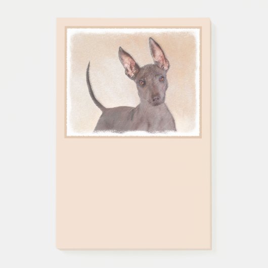 Xoloitzcuintli Malerei - Niedliche Original Dog Ar Post-it Klebezettel (Vorderseite)