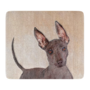Xoloitzcuintli Malerei - Niedliche Original Dog Ar Schneidebrett