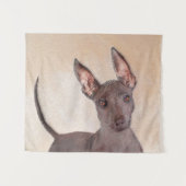 Xoloitzcuintli Malerei - Niedliche Original Dog Ar Wandteppich (Vorderseite (Horizontal))