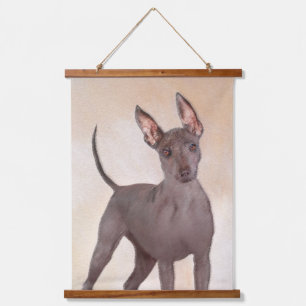 Xoloitzcuintli Malerei - Niedliche Original Dog Ar Wandteppich Mit Holzrahmen