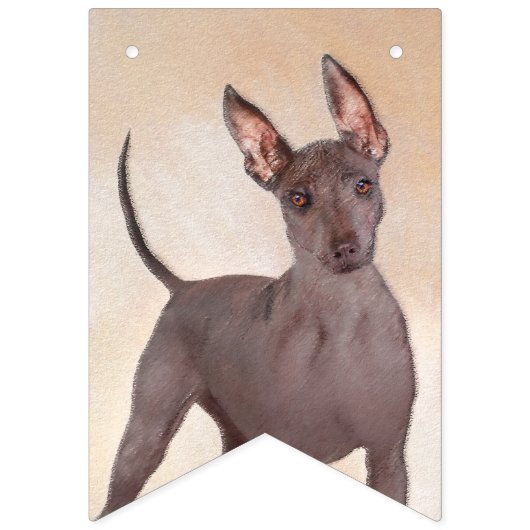 Xoloitzcuintli Malerei - Niedliche Original Dog Ar Wimpelkette (Dritte Fahne)