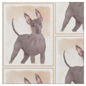 Xoloitzcuintli Malerei - Niedliche Original Hunde  Stoff (Nahaufnahme)