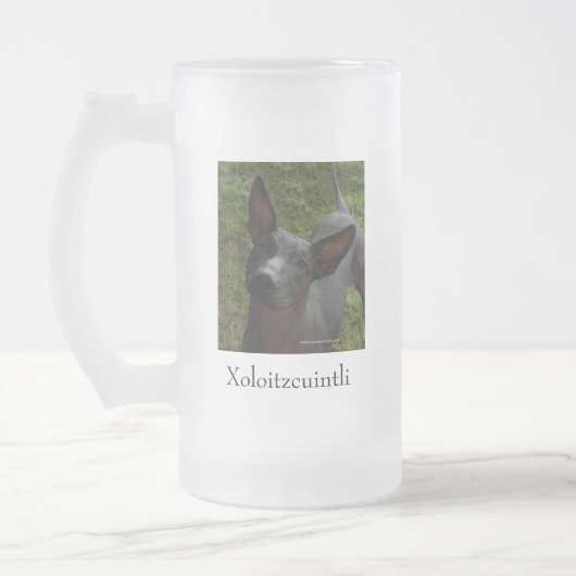 Xoloitzcuintli Mattglas Bierglas (Links)