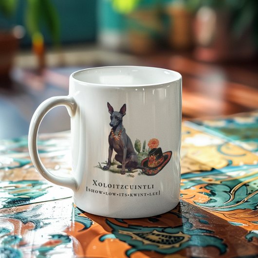 Xoloitzcuintli | Mexikanischer Frischhund mit Wass Kaffeetasse