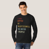 Xoloitzcuintli Retro Hund und Kaffee T-Shirt (Vorne ganz)