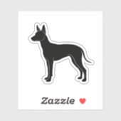Xoloitzcuintli-Silhouette Aufkleber (Blatt)