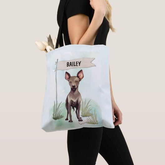 Xoloitzcuintli Watercolor Personalized Dog Tasche (Von Nahem)