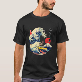 Xoloitzcuintli Xolo Japanische Kanagawa Welle Surf T-Shirt