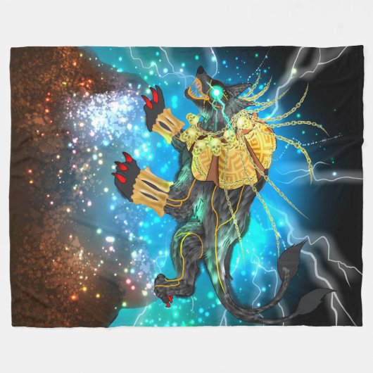 Xolotl der Aztekengott Fleecedecke (Vorderseite (Horizontal))