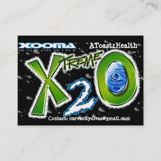 Xooma X2O A Toast 2Health Visitenkarte (Vorderseite)