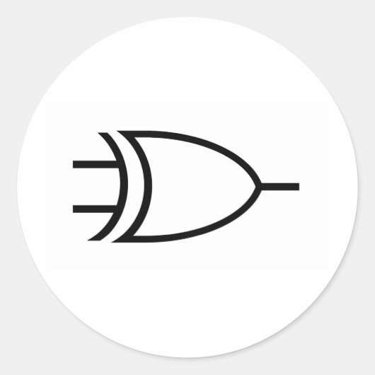 Xor Gate Runder Aufkleber (Vorderseite)