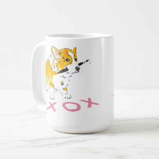 XOX Corgi-Tasse Kaffeetasse (Vorderseite Links)