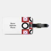 XOX Hugs and Kisses Design Gepäckanhänger (Rückseite horizontal)