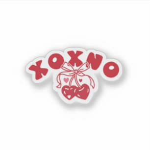 XOXNO Anti-Valentins-Coquette-Herz-Kirsche Aufkleber