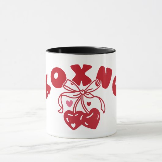 XOXNO Funny Anti Valentine Heart Cherry Tasse (Zentrum)