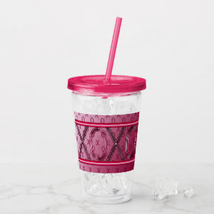 'XOXO' Acrylic Tumbler Acryltrinkbecher