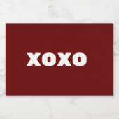 Xoxo Alkoholflaschenetikett (Einzelnes Label)