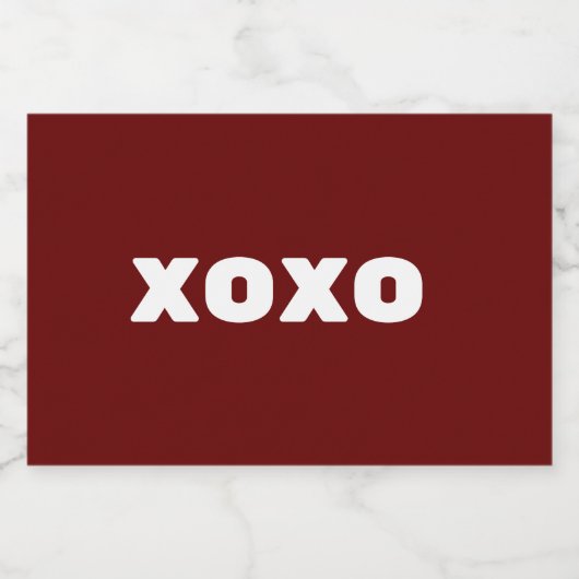 Xoxo Alkoholflaschenetikett (Einzelnes Label)