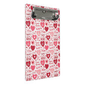 XOXO & Always Be Mine Pink Red Mini Klemmbrett (Schrägansicht)