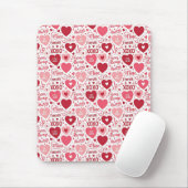 XOXO & Always Be Mine Pink Red Mousepad (Mit Mouse)
