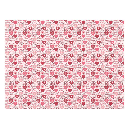 XOXO & Always Be Mine Tischdecke (Vorderseite (Horizontal))