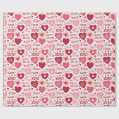 XOXO & Always Be Mine Valentine Wrapping Paper Geschenkpapier (Flach)
