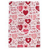 XOXO & Always Be Mine Valentine Wrapping Paper Mittlere Geschenktüte (Rückseite)