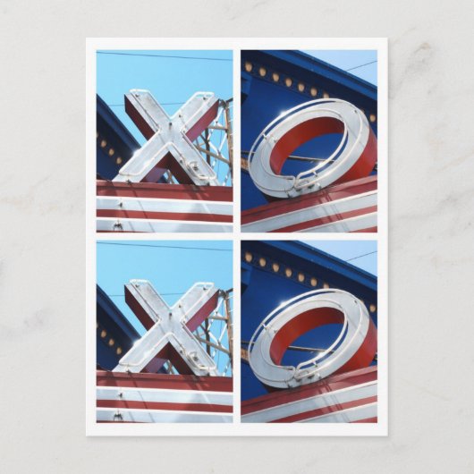 XOXO - Angesagte Umarmungen und Kisses Postkarte (Vorderseite)