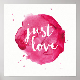 xoxo Aquarelltypographie-Plakatdruck Poster
