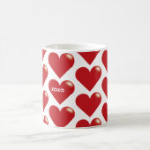 XOXO auf Hitze Kaffeetasse (Mittel)